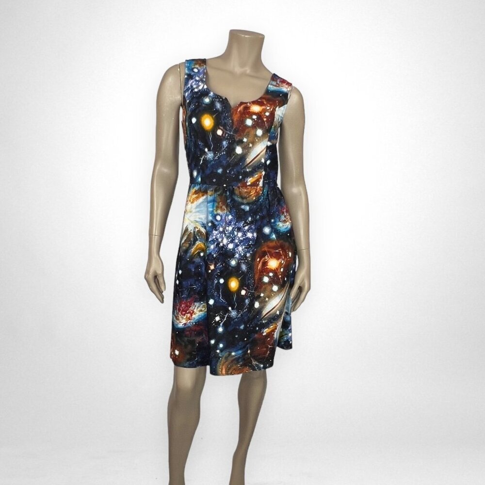 MODCLOTH FERVOUR Galaxy Sleeveless‎ Dress L